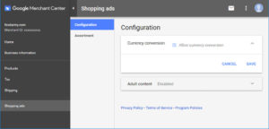 Google Merchant Disable Currency Conversion