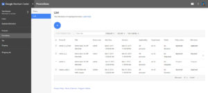 Google Merchant Check Promotion Status