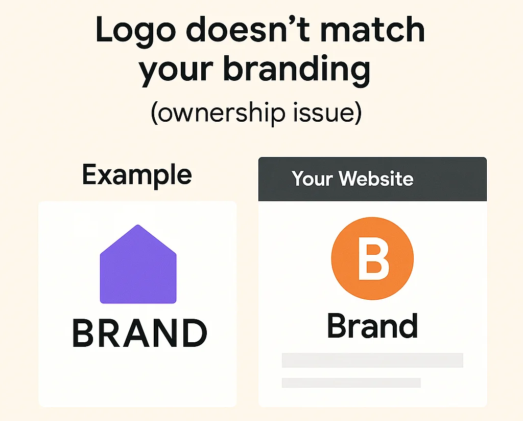 Logo doesn't match your branding (ownership issue):