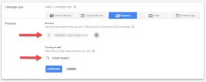 Google Adwords Chooces Merchant Account