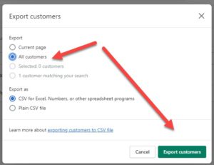 Export All Shopify Customers