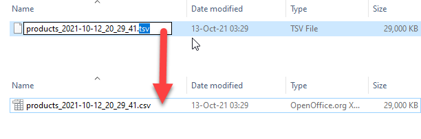 Change File Format From TSV to CSV