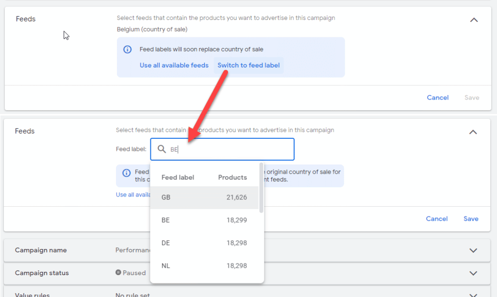 Google Ads Feed Settings For Shopping Ads