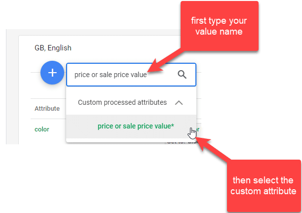 Google Merchant Center Create Custom Attribute