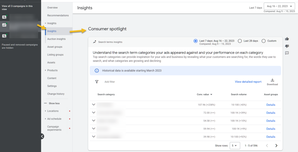Google Ads Performance Max Consumer Spotlight
