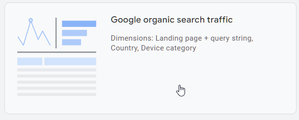 Google organic search traffic