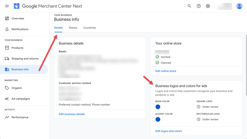 Google Merchant Center Next Business Logo