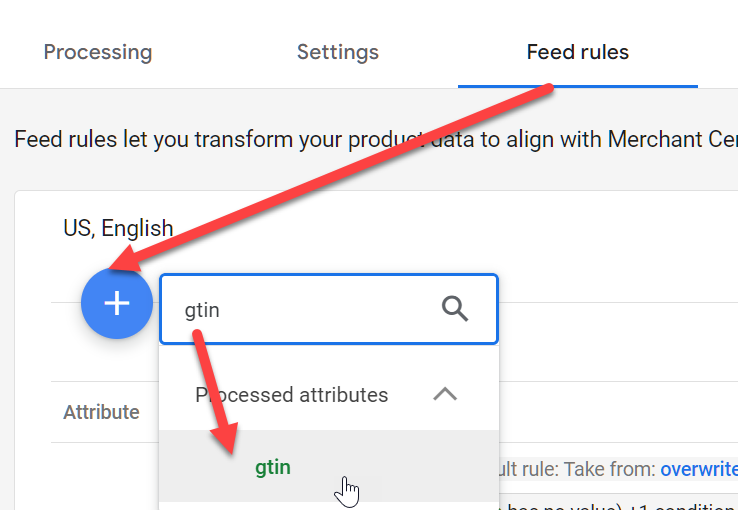 Google Merchant Center Add GTIN Rules