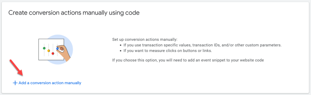 Google Ads Add A Conversion Action Manually
