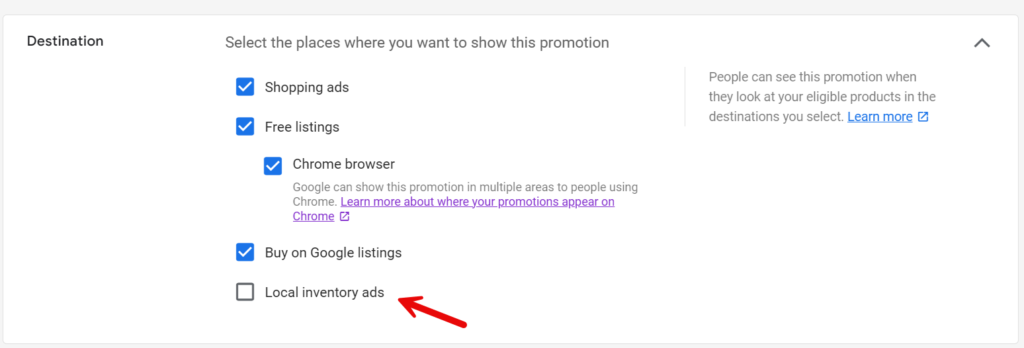 Google Shopping Local Promotions