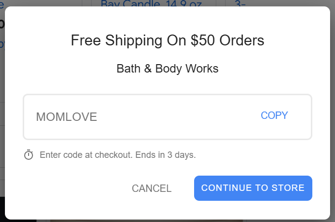 Google Shopping Promotion Popup