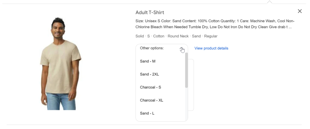 Google Shopping Variant Attributes
